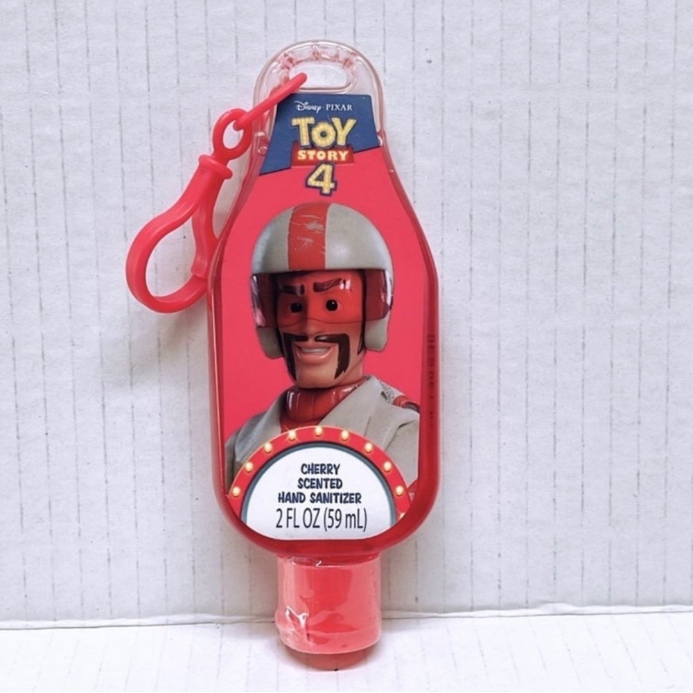 Toy Story 4 Duke Caboom Cherry scented hand sanitizer with clip on